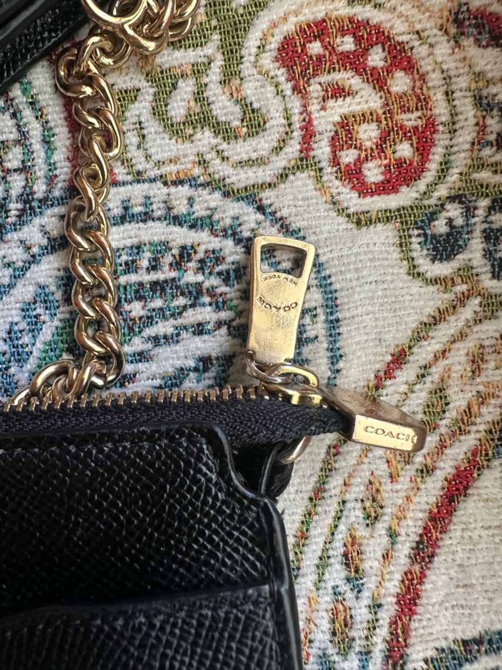 Coach Poppy Crossbody Bag set with Wallet Chain and Card Case Black - Picture 3 of 11